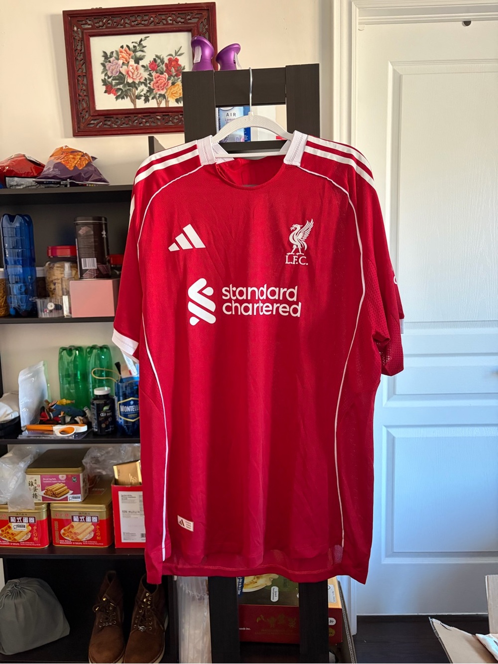 adidas Red Liverpool FC Home Shirt with White Accents